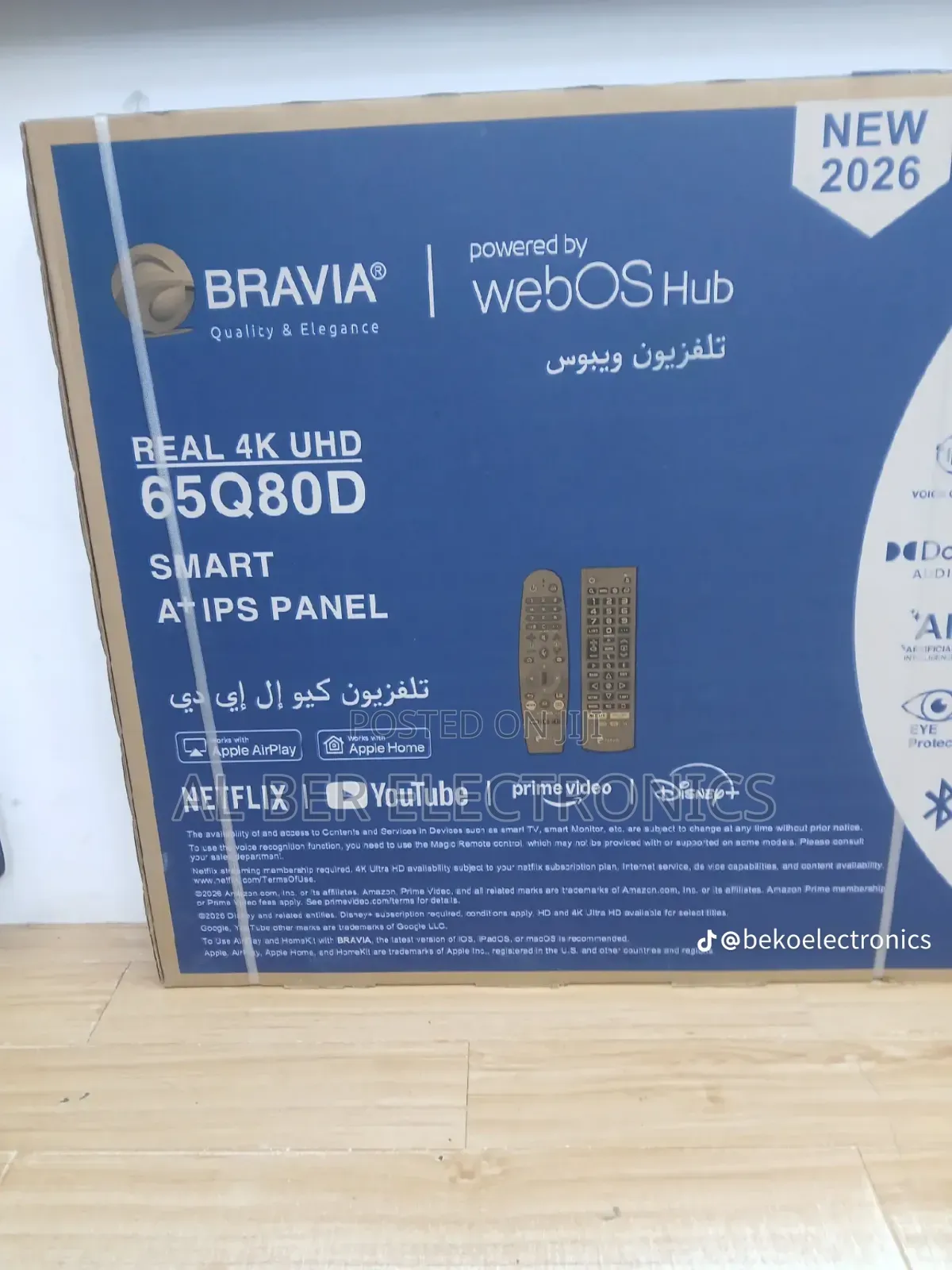 Brand New Bravia 65" Qled Smart Tv – 2026 Model (65q80d)