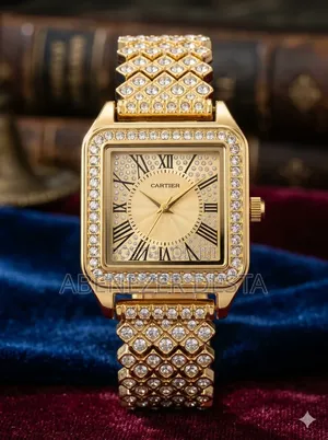 Gold-Tone Square Ladies Wristwatch Featuring A