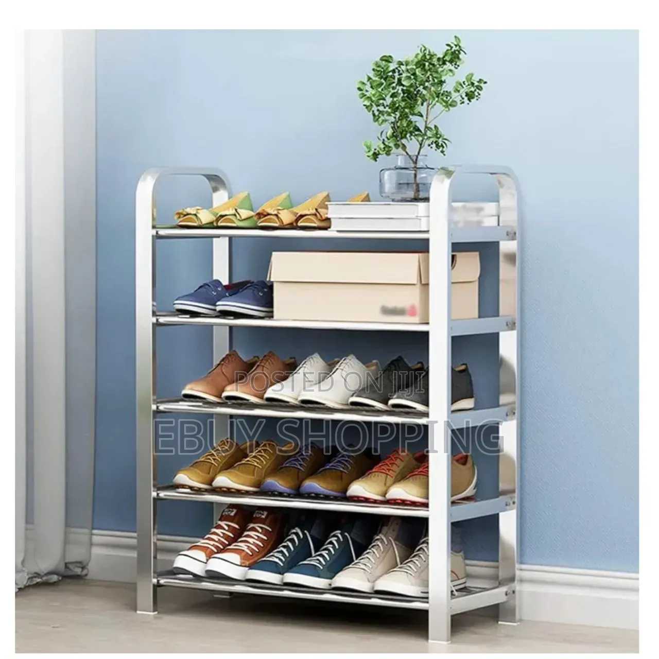 Thick Steel 4-tier Shoe Rack With Anti-rust Coating