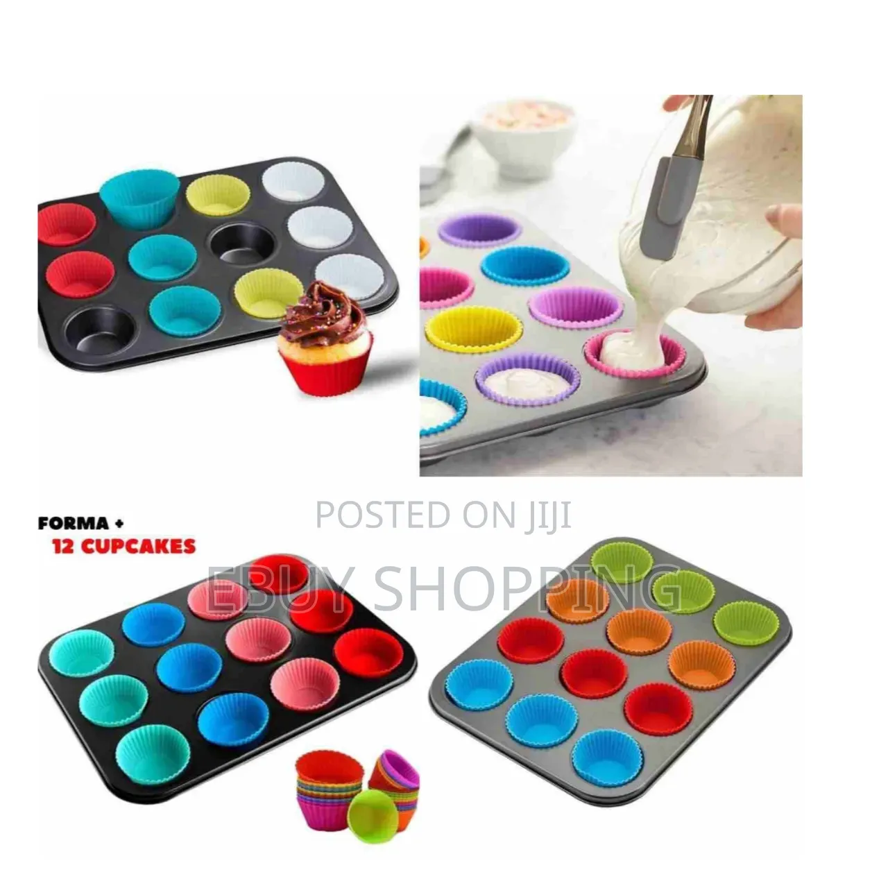 Commercial Quality 12-Cup Muffin Pan With 12 Food-Grade