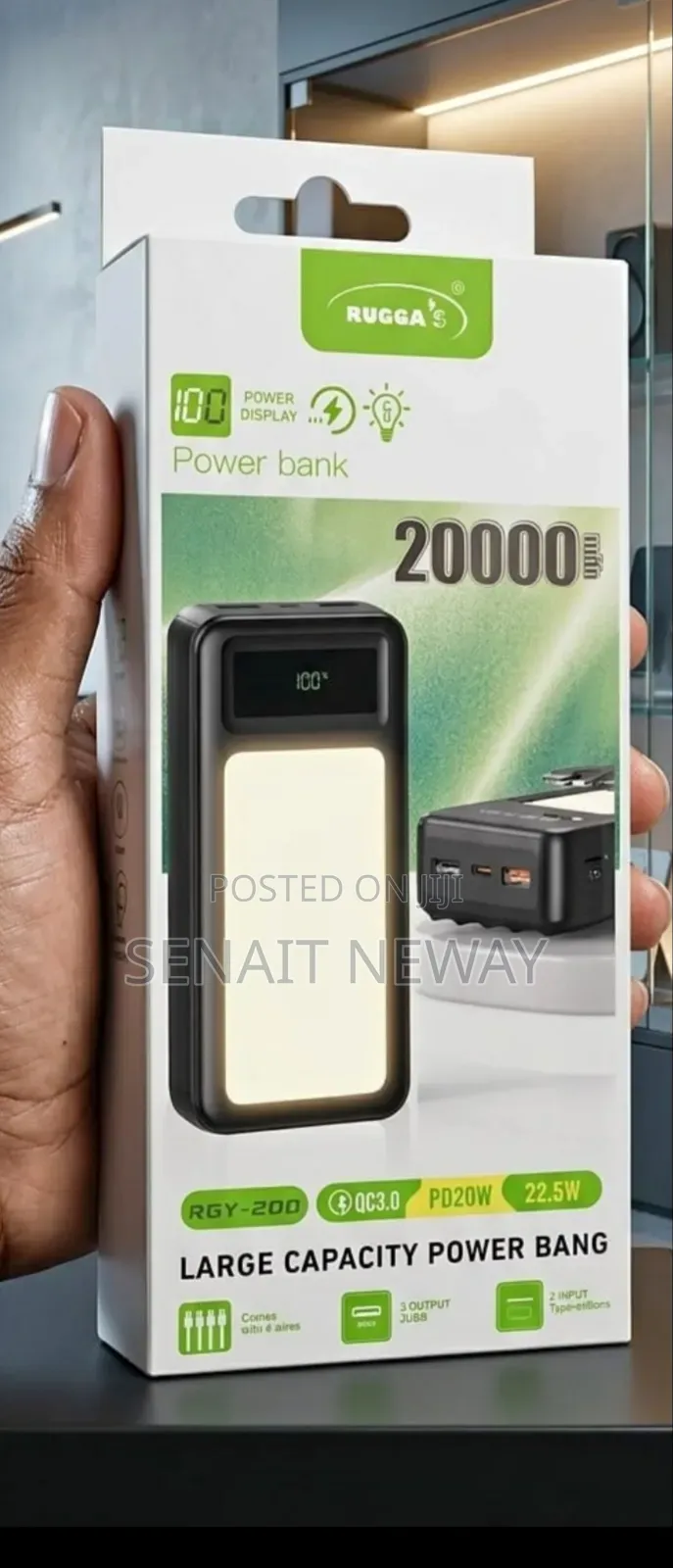 Powerbank 20,000mah Rugga's