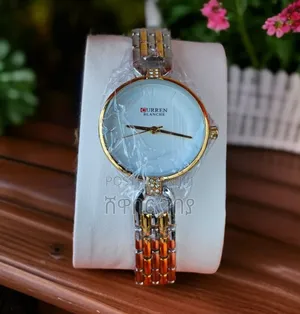 Curren Blanche Silver Gold Ladies Watch - Elegant White Dial