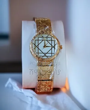 New Dior Gold Ladies Watch - Unique Geometric Design - Quality Piece