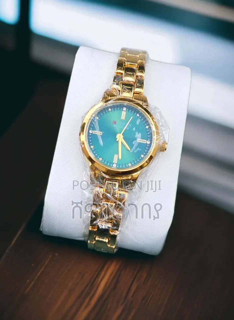 Original Curren Blanche Women's Gold Watch - Emerald Green Dial