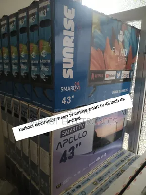 Sunrise Smart Tv 43 Inch Andraid Dobel Gelass 2026 Quality Brand Tv