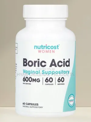 Boric Acid, Vaginal Suppository, 600 Mg, 60 Capsules