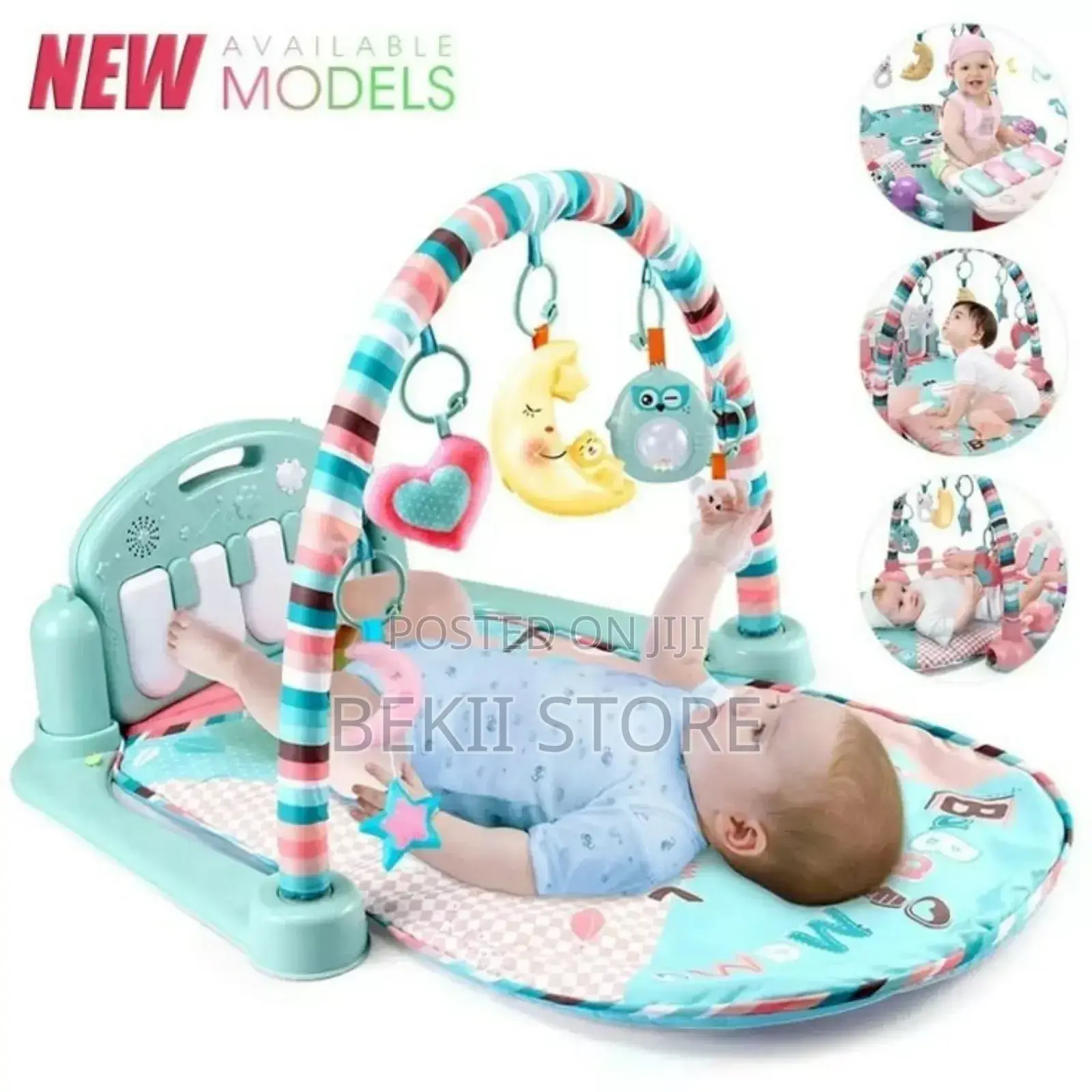 የሕፃናት ፒያኖ Baby Piano Fitness Play Gym Mat With Educational Activity