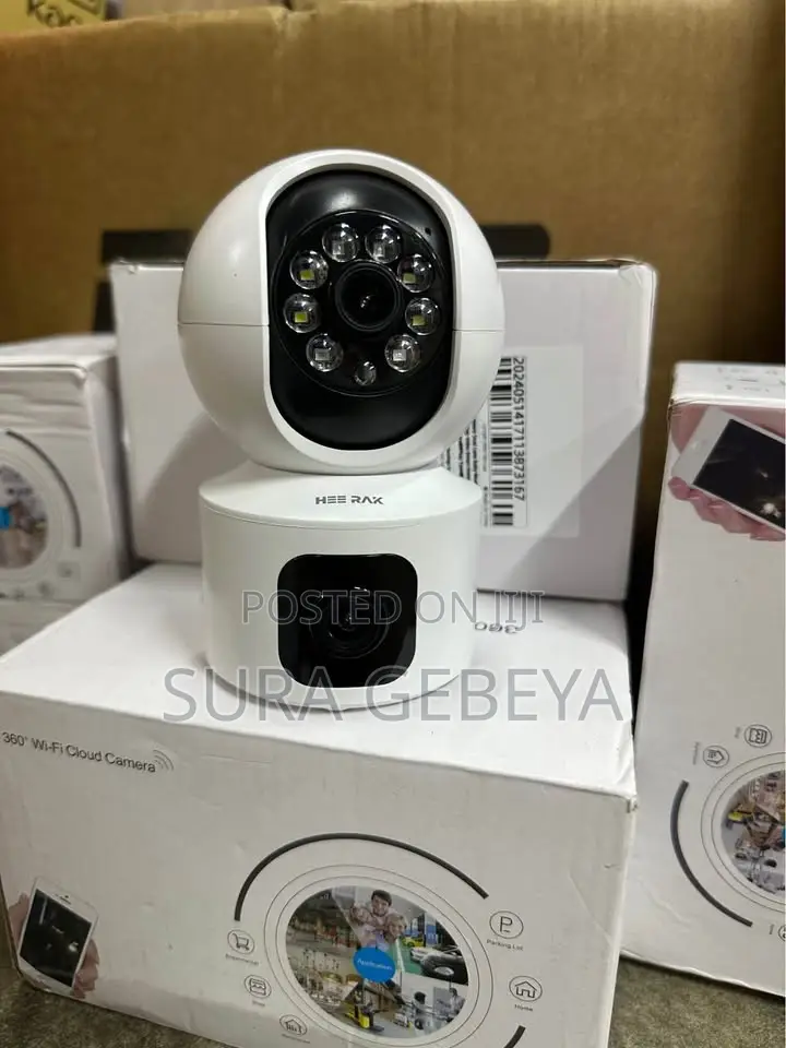 Dual Lens 355 Degree and 90 Degree Footage Coverage Security Camera