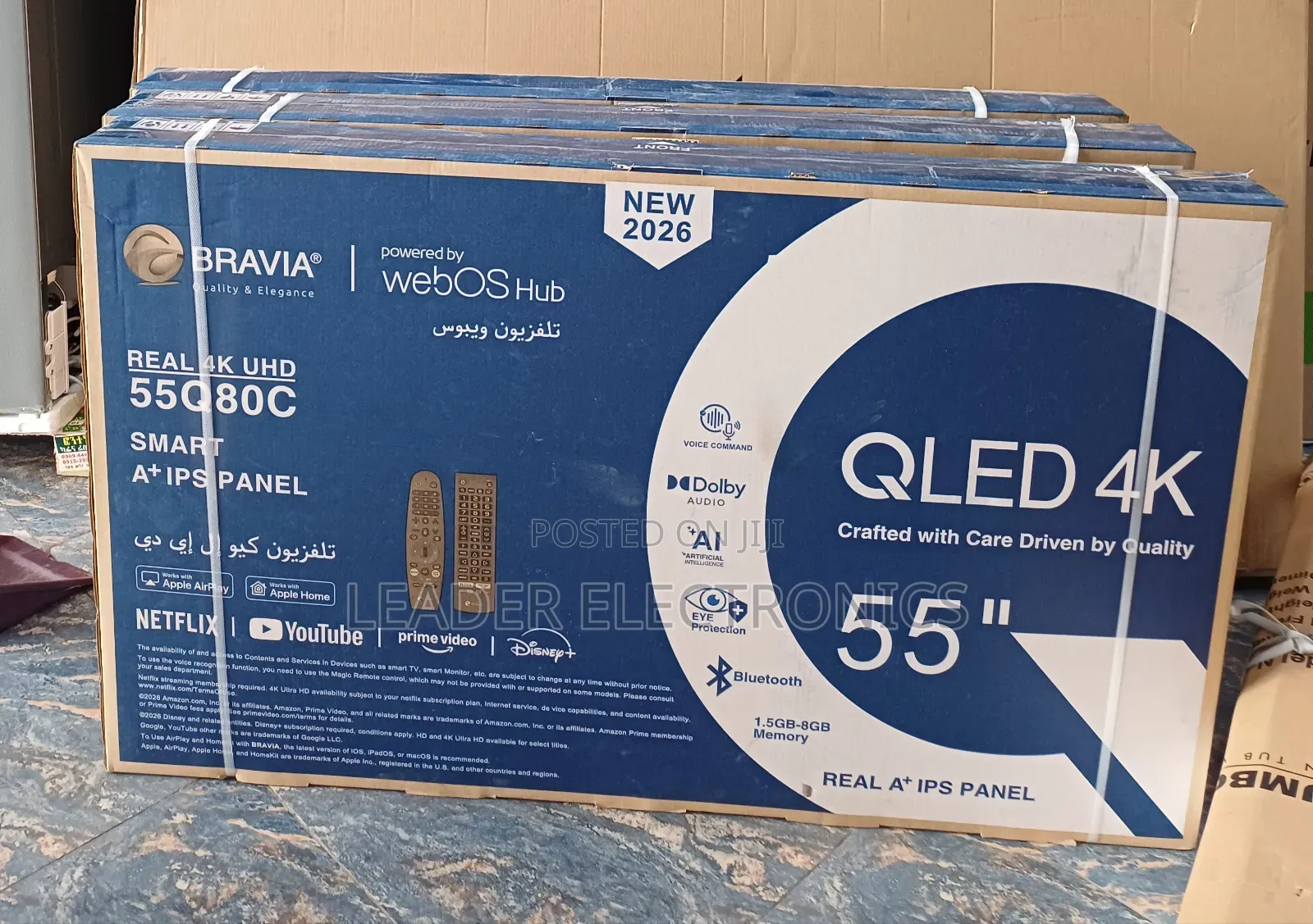 Bravia” 55" Qled Smart Tv (55q80c Style – Uhd) Real Uhd + Webos
