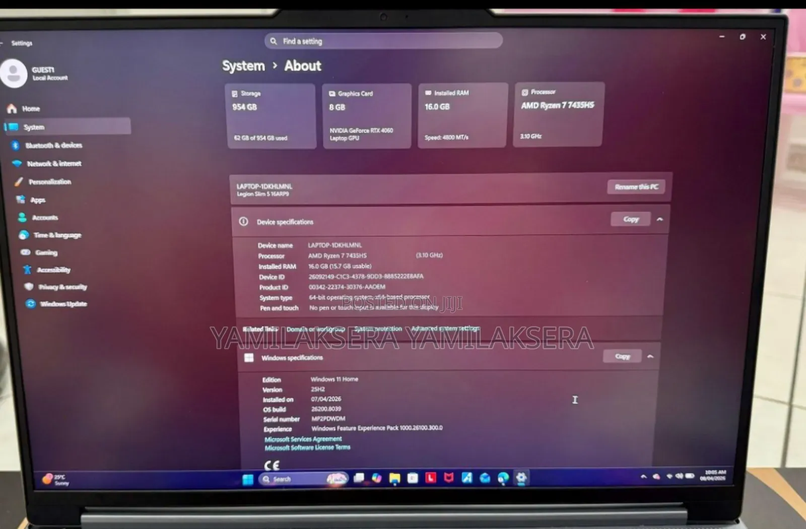 New Laptop Lenovo Legion 5 16GB AMD Ryzen 7 SSD 1T
