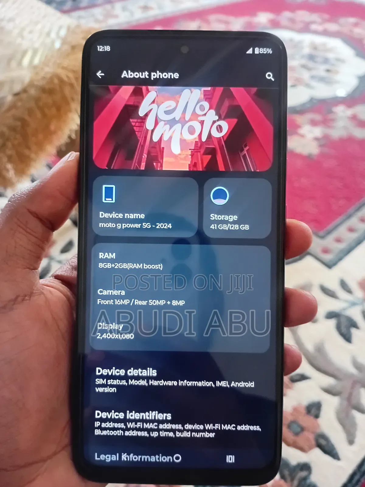 New Motorola Moto G 5G 128 GB Black