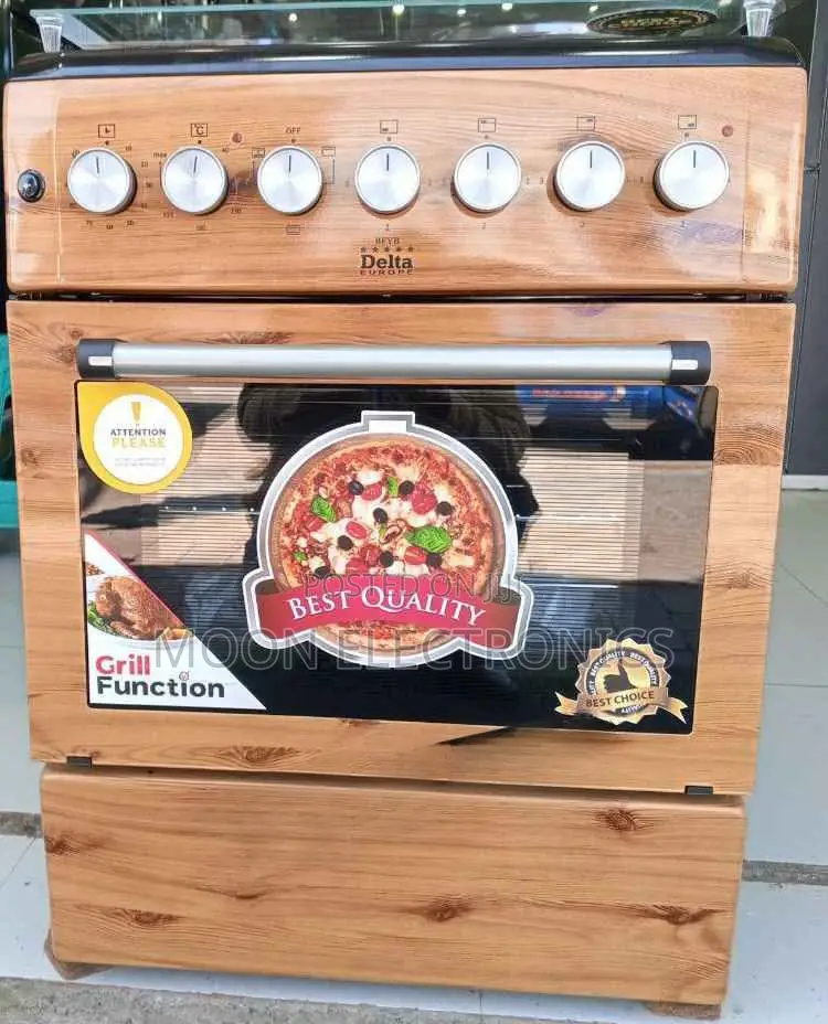 Delta Electric Oven | Grill, Fan Timer | Wood Design Cooker 60x60