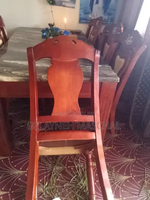 Marble Dining Table With Six Set Chairs