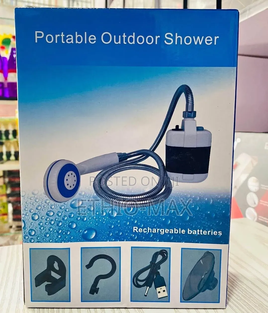 Portable Outdoor Shower – Rechargeable | Travel Camping
