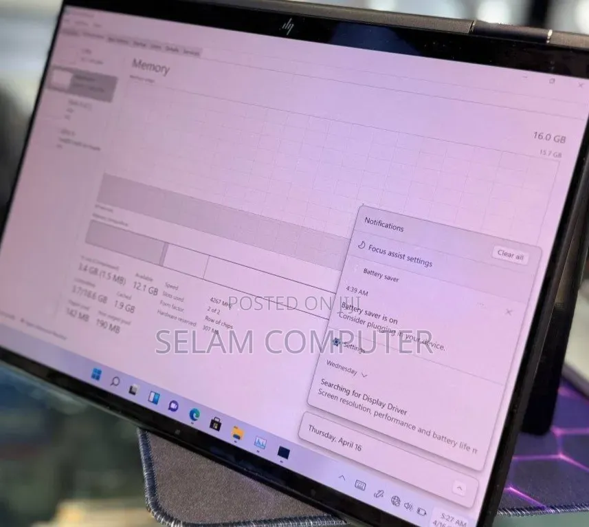 New Laptop HP Spectre 16GB Intel Core i7 SSD 1T