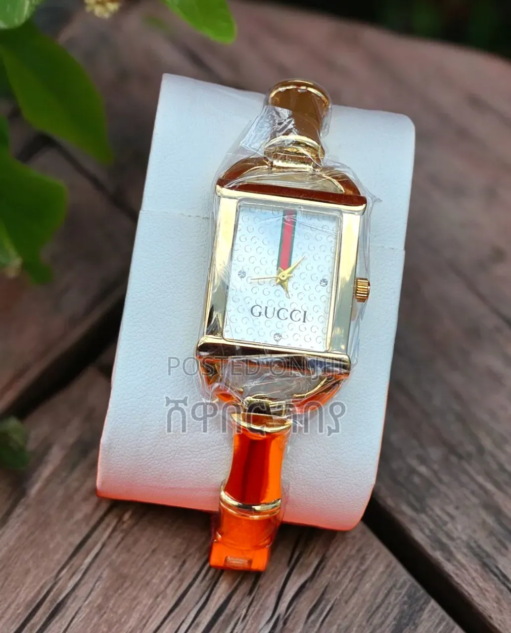 Original Gucci Ladies Gold Bangle Watch - Luxury Fashion Addis