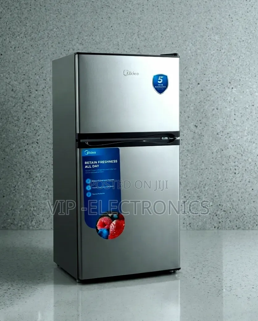 Midea Mini Refrigerator 134 Double Door Energy Efficient Modern Design