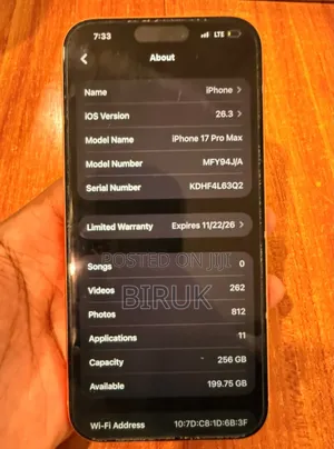 New Apple iPhone 17 Pro Max 256 GB Orange