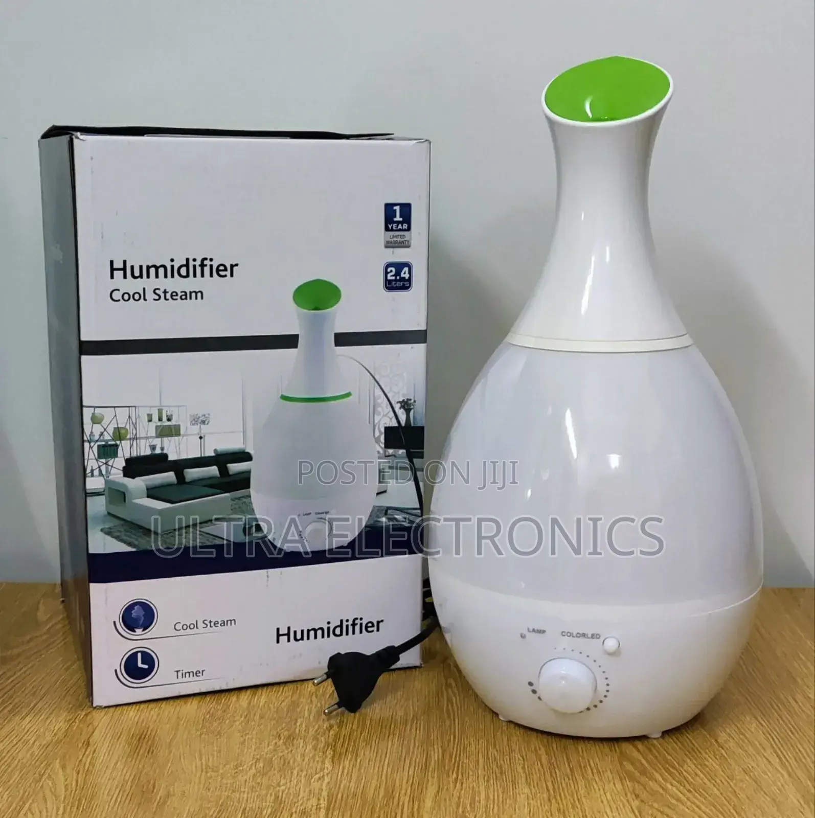 Humidifier With a Timer and Decorative Lighting Functionality.