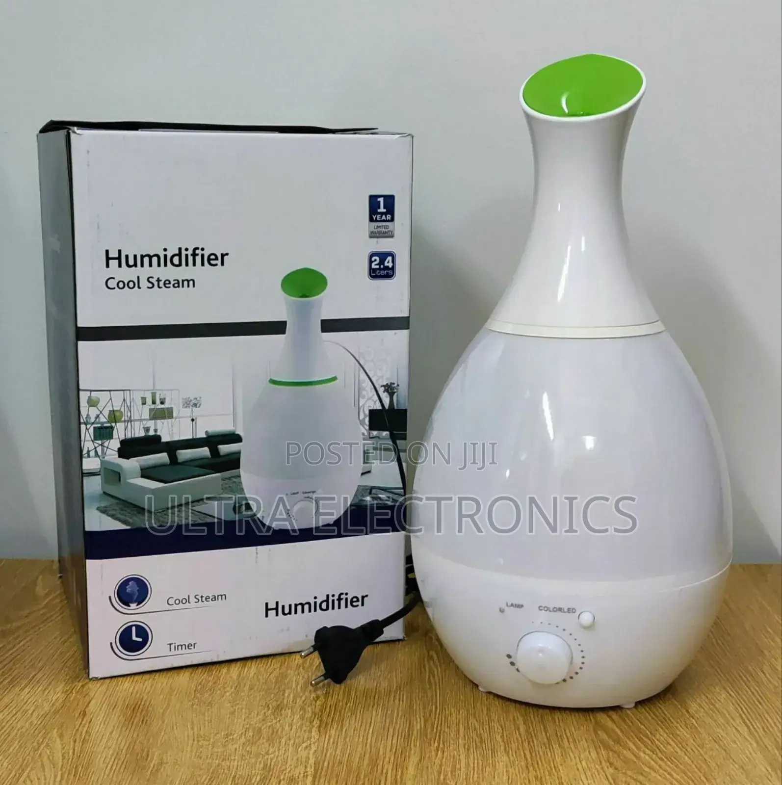 Humidifier With a Timer and Decorative Lighting Functionality.