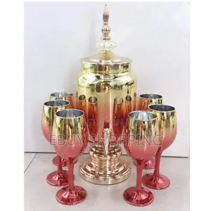 Grand Fountain Drink Set in Warm Golden Amber Finish