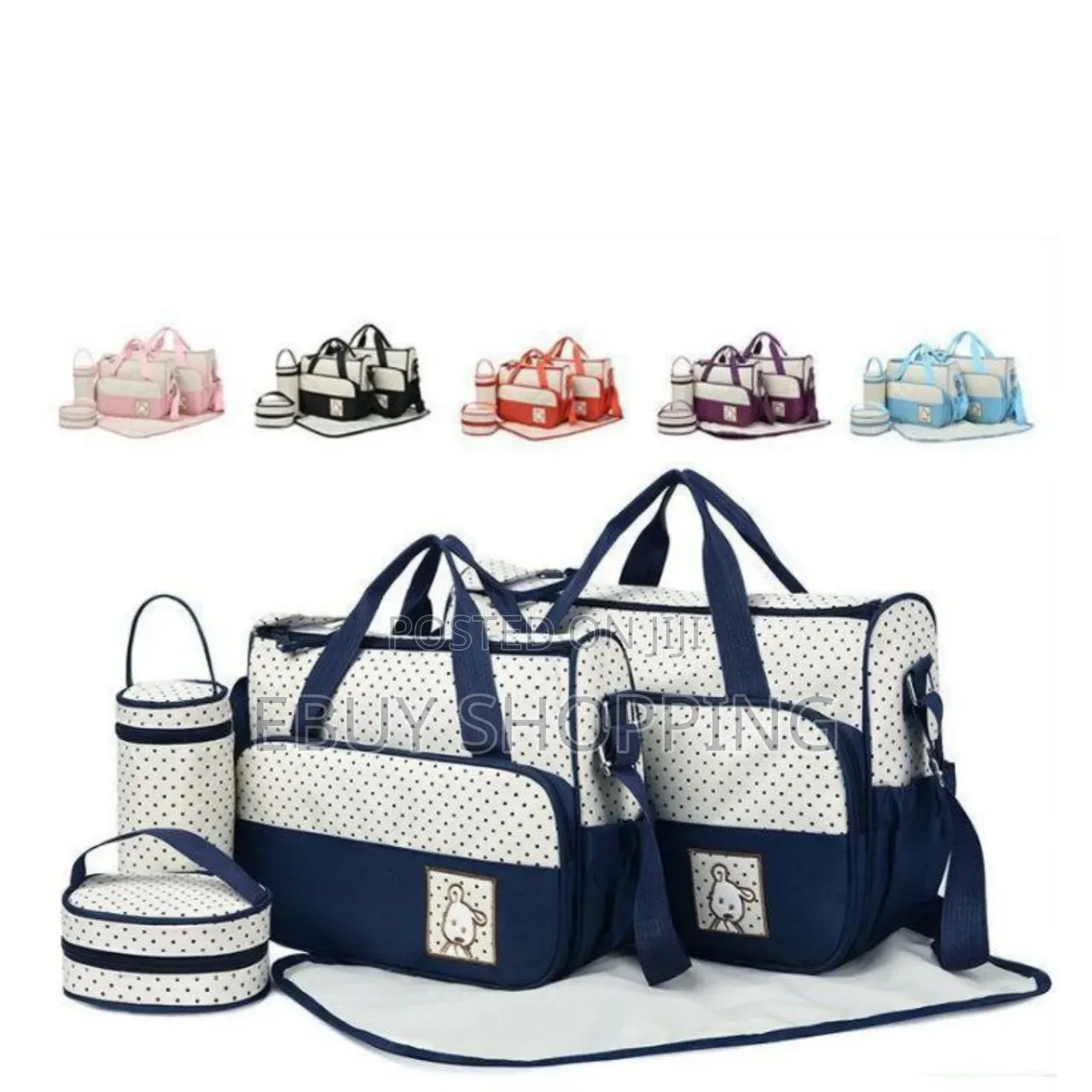 5pcs Multifunction Mamy Bag – Perfect Baby Shower Gift for New Mums
