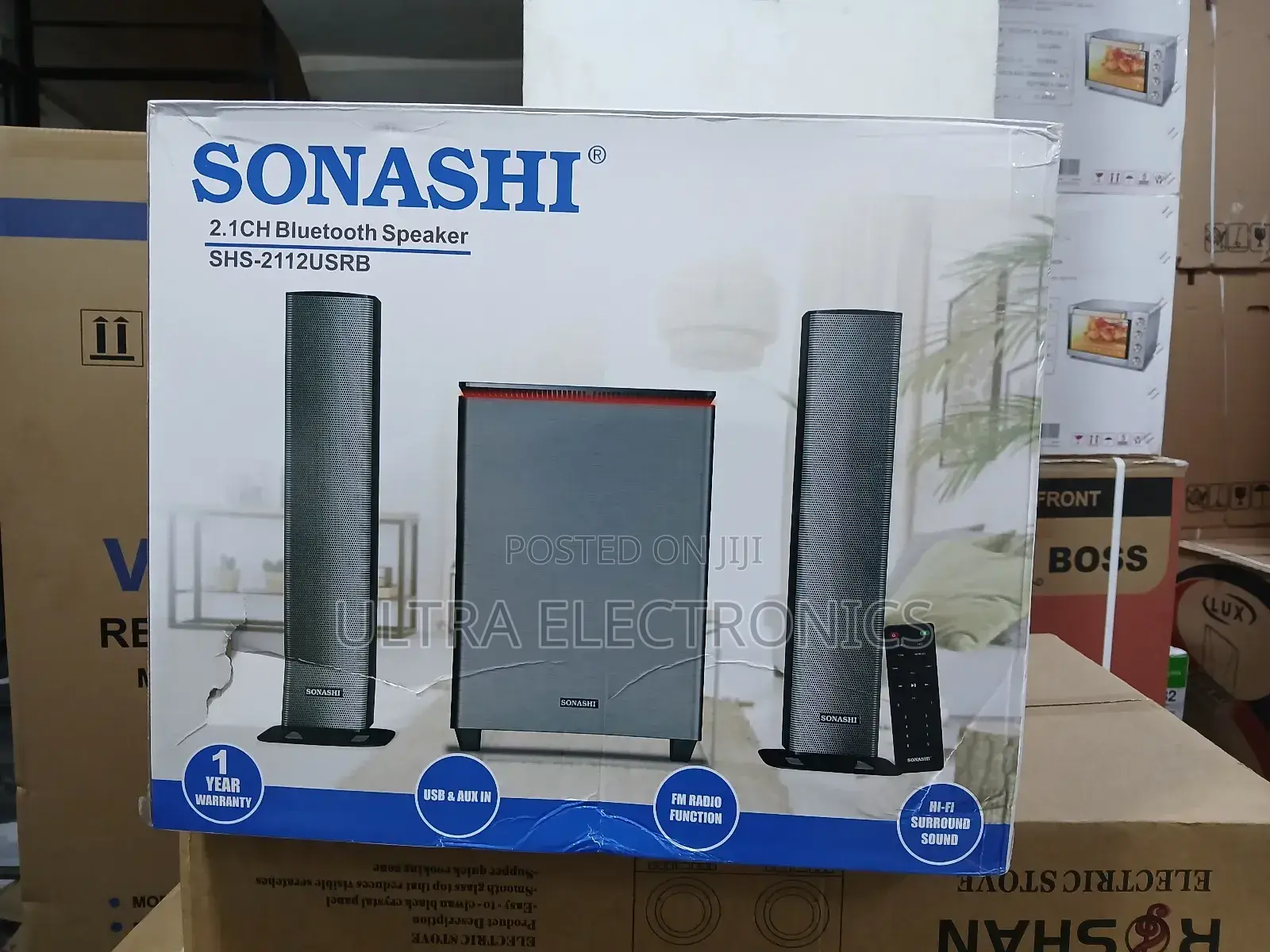 Speaker Sonashi 2.1ch Bluetooth System, Model SHS-2112usrb.