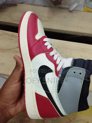 “Nike Air Jordan 1 Retro High Og Style – White/Red/Black Sneakers”