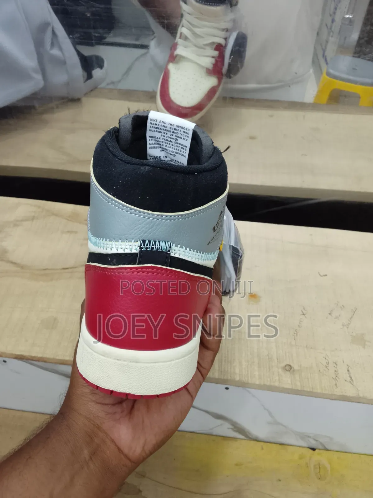 “Nike Air Jordan 1 Retro High Og Style – White/Red/Black Sneakers”