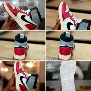 “Nike Air Jordan 1 Retro High Og Style – White/Red/Black Sneakers”