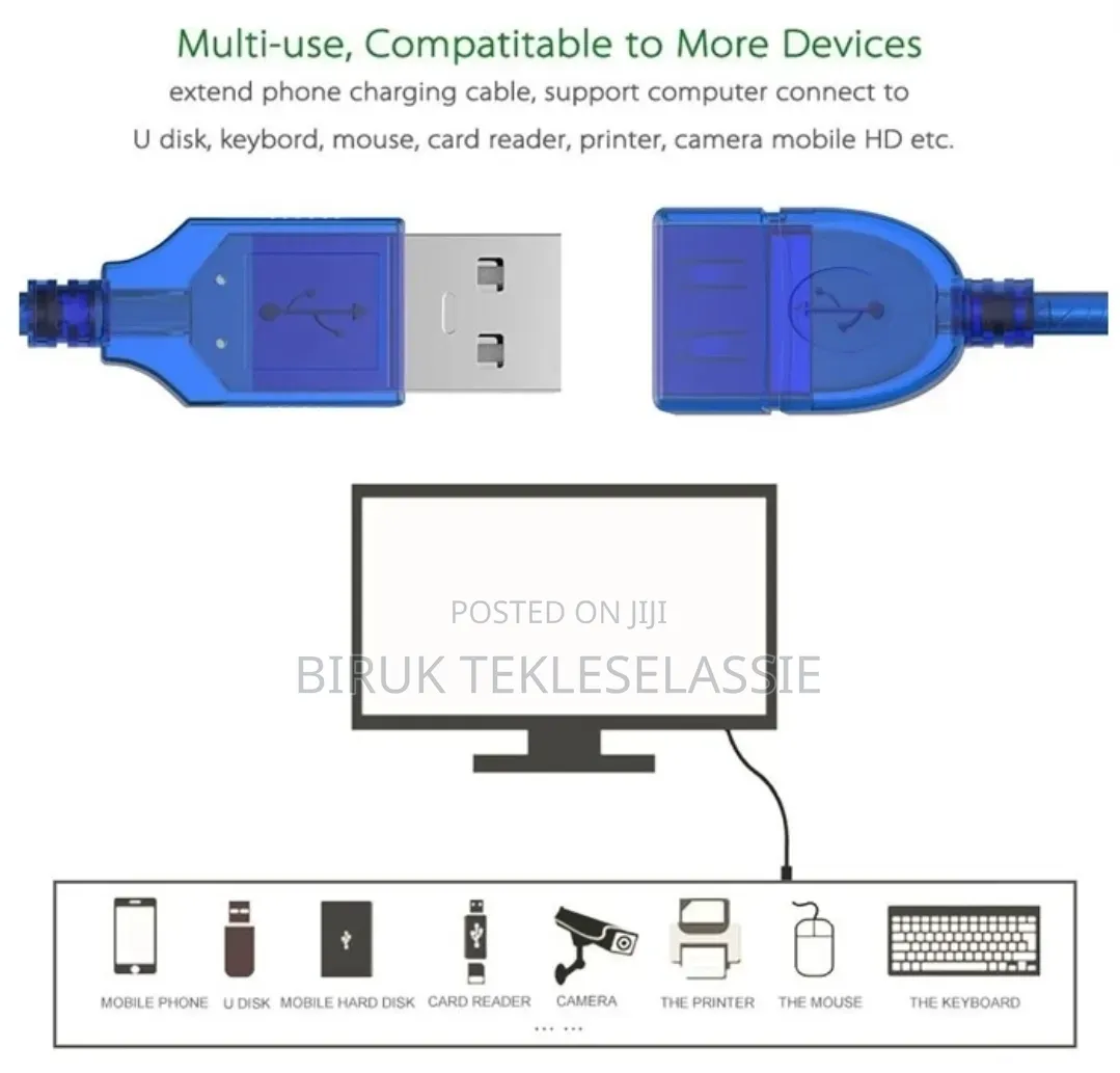 3 Meter Usb Extender Cable
