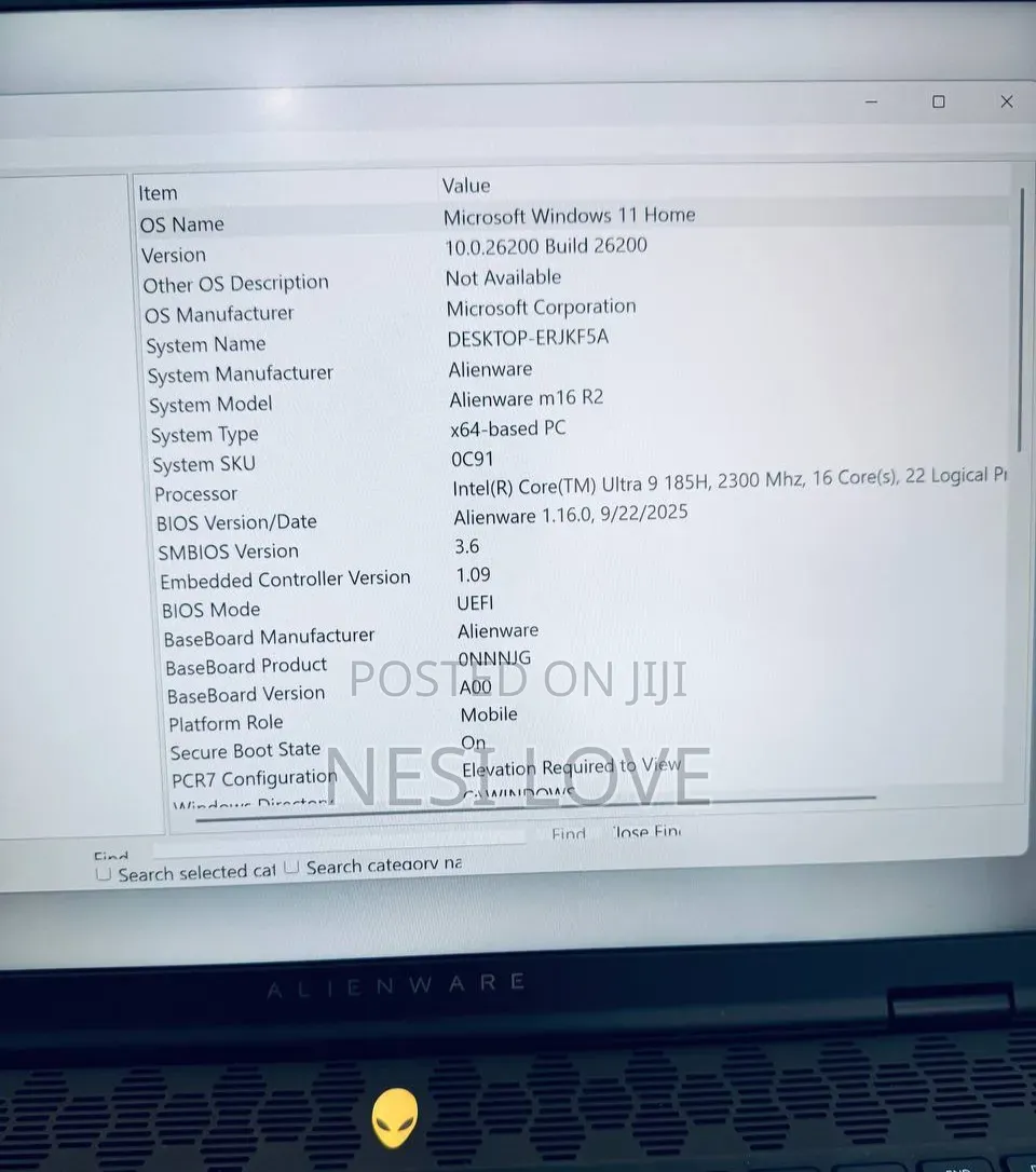 New Laptop Dell Allenware M15 R5 16GB Intel Core Ultra 9 SSD 1T