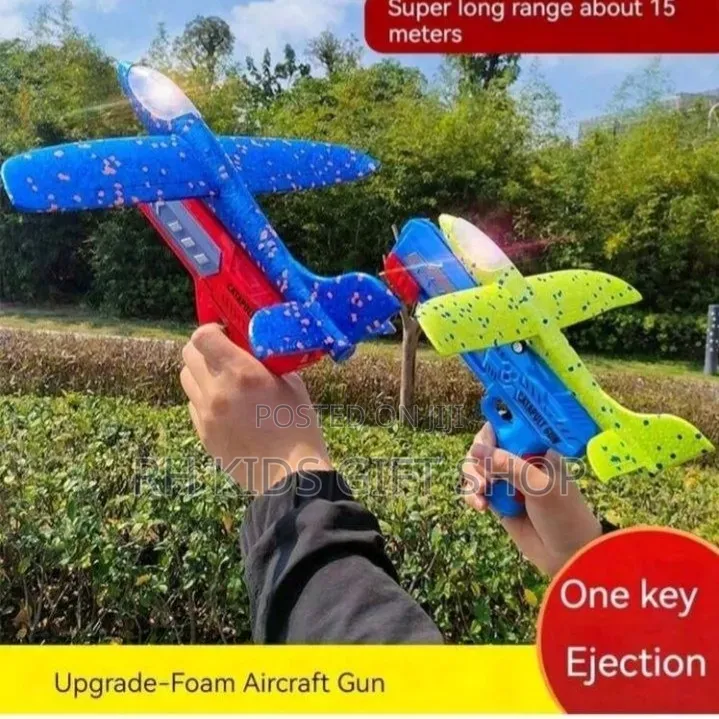 Airplane Toy With a Launcher Gun