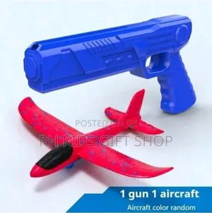 Airplane Toy With a Launcher Gun