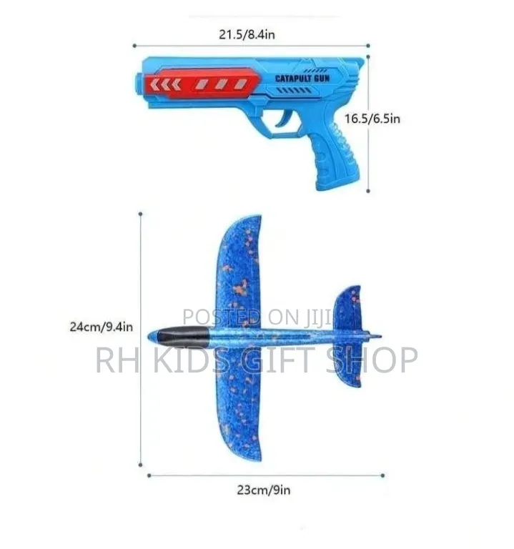 Airplane Toy With a Launcher Gun