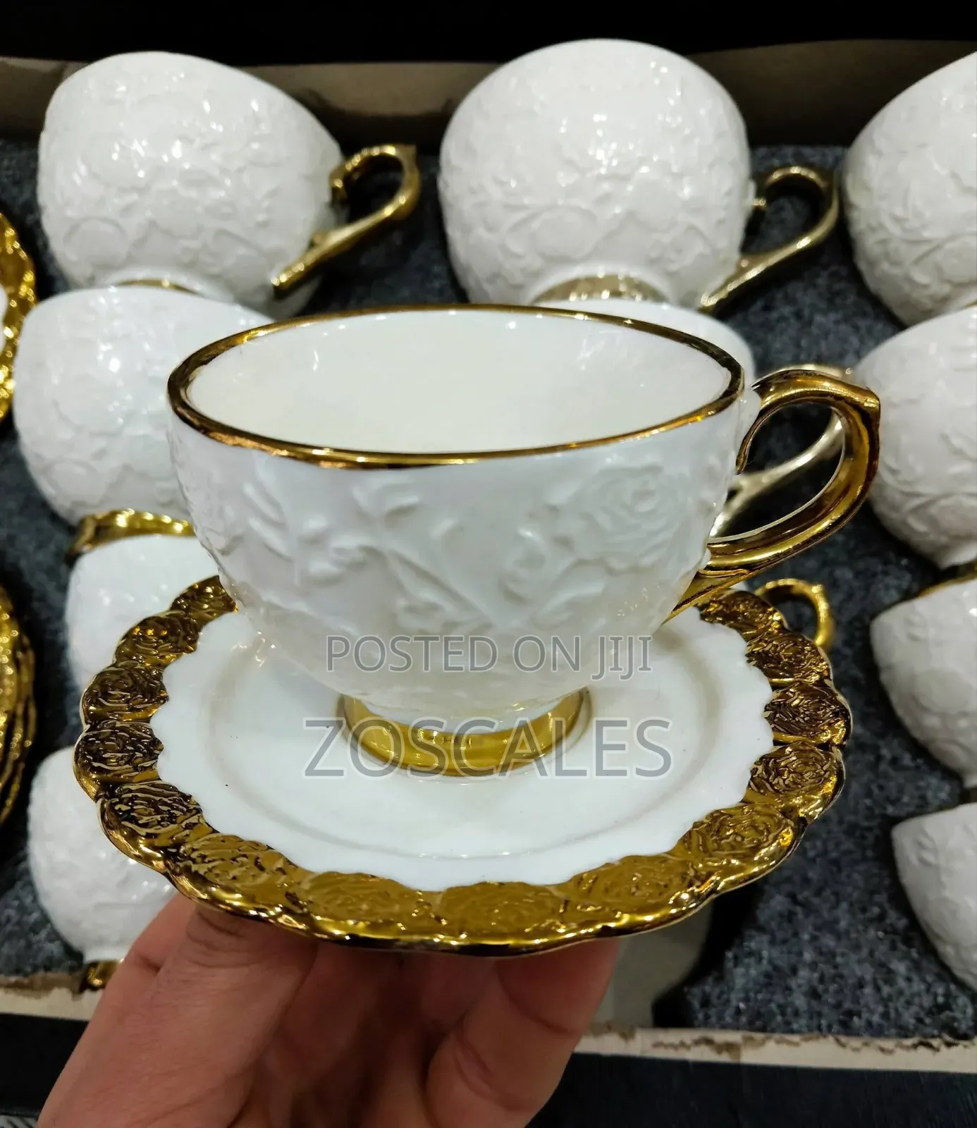 6pcs Ceramic Coffee Cup With Saucer