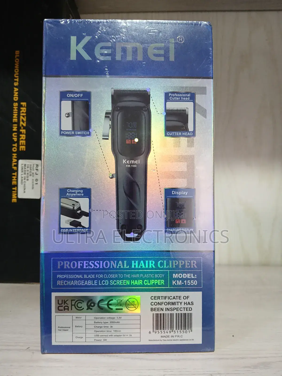 Kemei Km-1550 Professional Hair Clipper for Men. Key Features Include