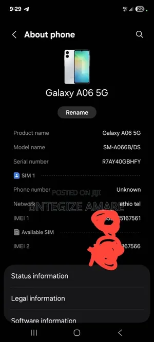 New Samsung Galaxy A06 64 GB White