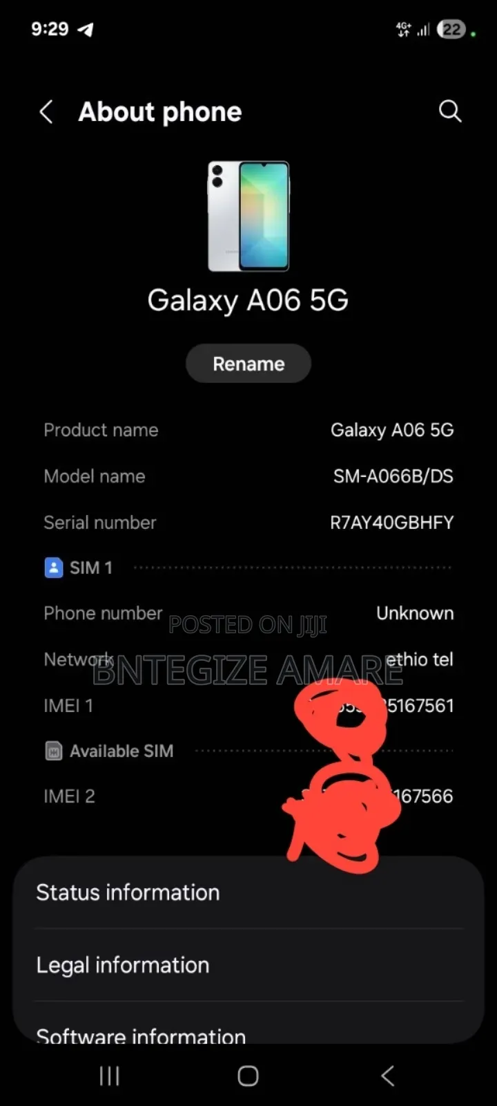 New Samsung Galaxy A06 64 GB White