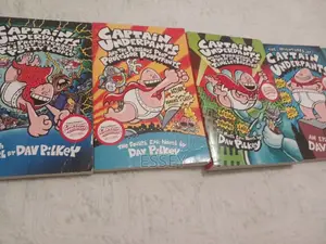 8 Parts of Captain Underpants Series by Dav Pilkey.