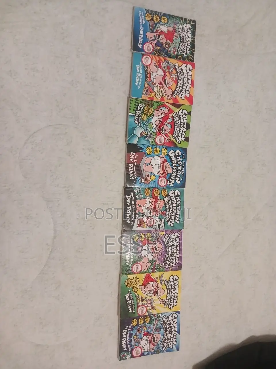 8 Parts of Captain Underpants Series by Dav Pilkey.