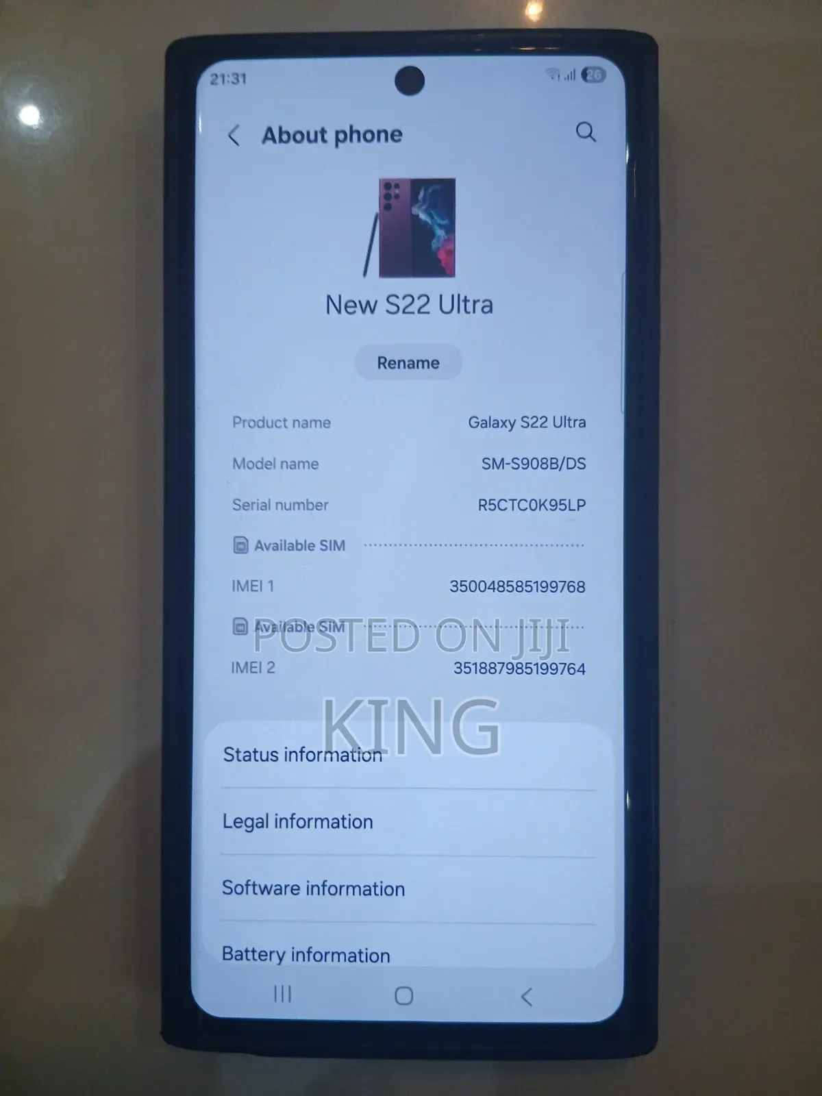 Samsung Galaxy S22 Ultra 256 GB Black