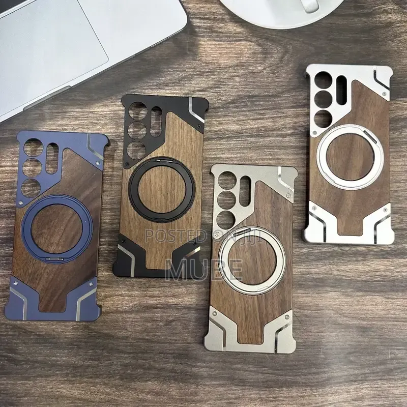 Wood Metal Case Samsung S22 Ultra
