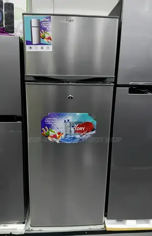Victory Refrigerator 350 Double Door Silver Finish, Energy Saving