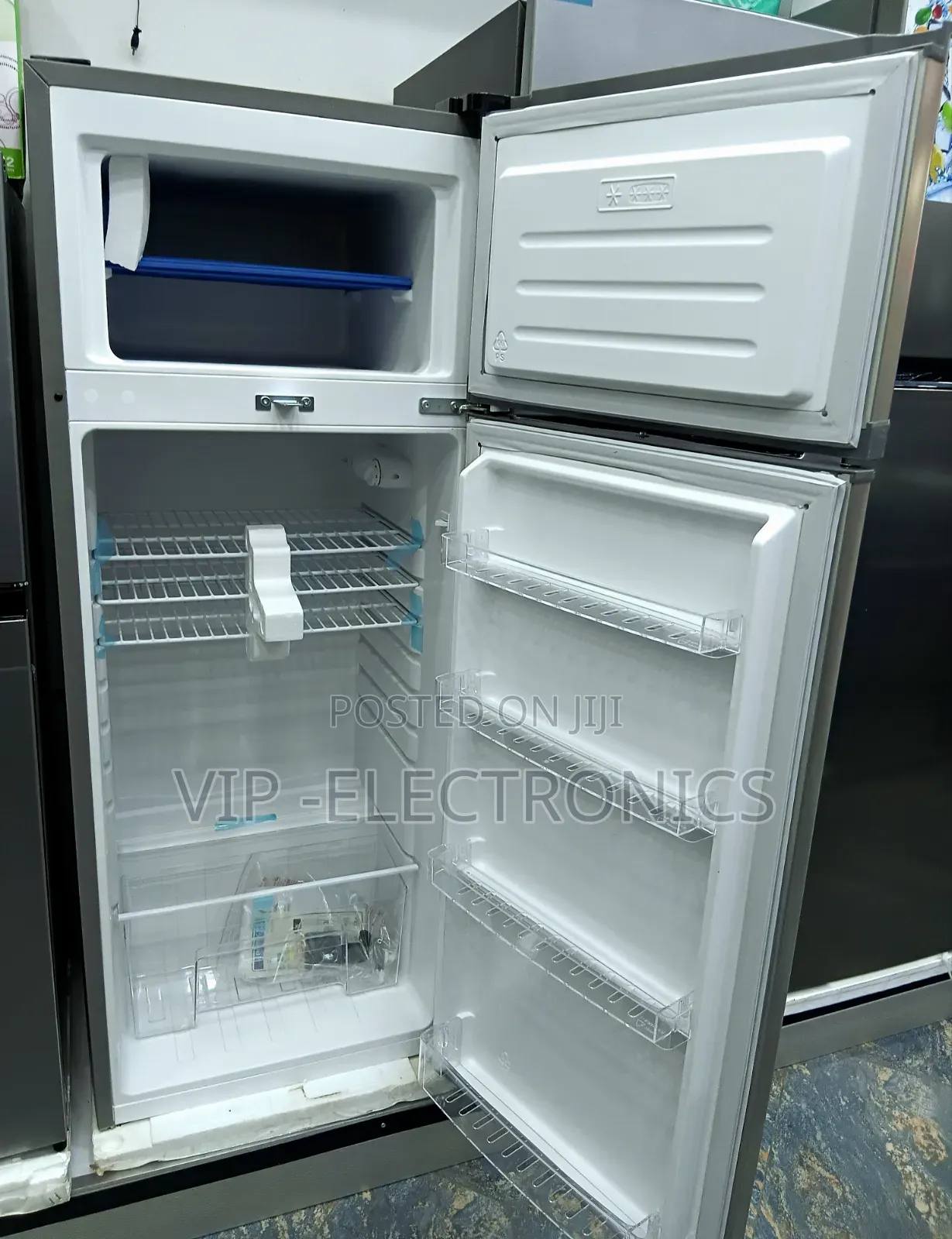 Victory Refrigerator 350 Double Door Silver Finish, Energy Saving