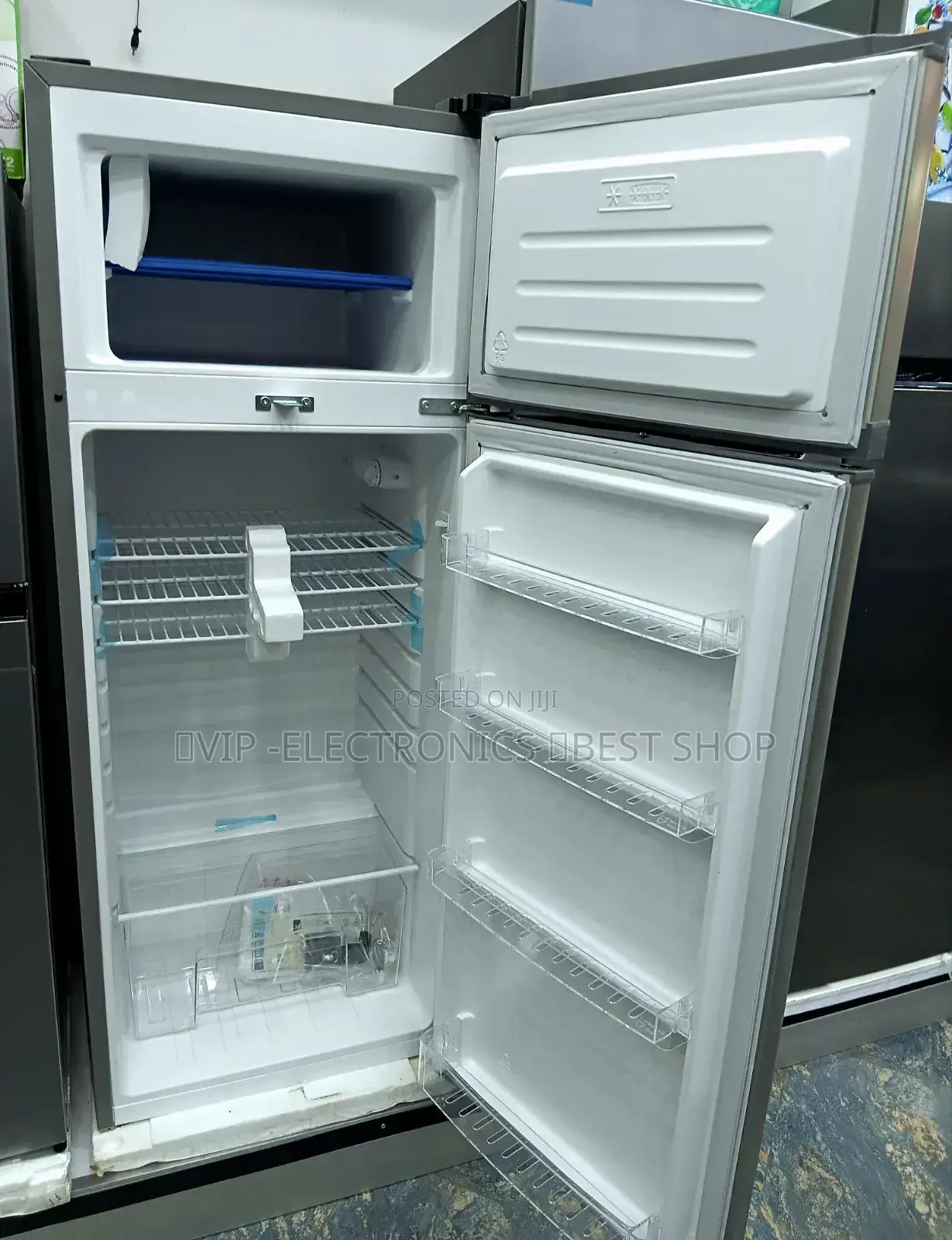 Victory Refrigerator 350 Double Door Silver Finish, Energy Saving