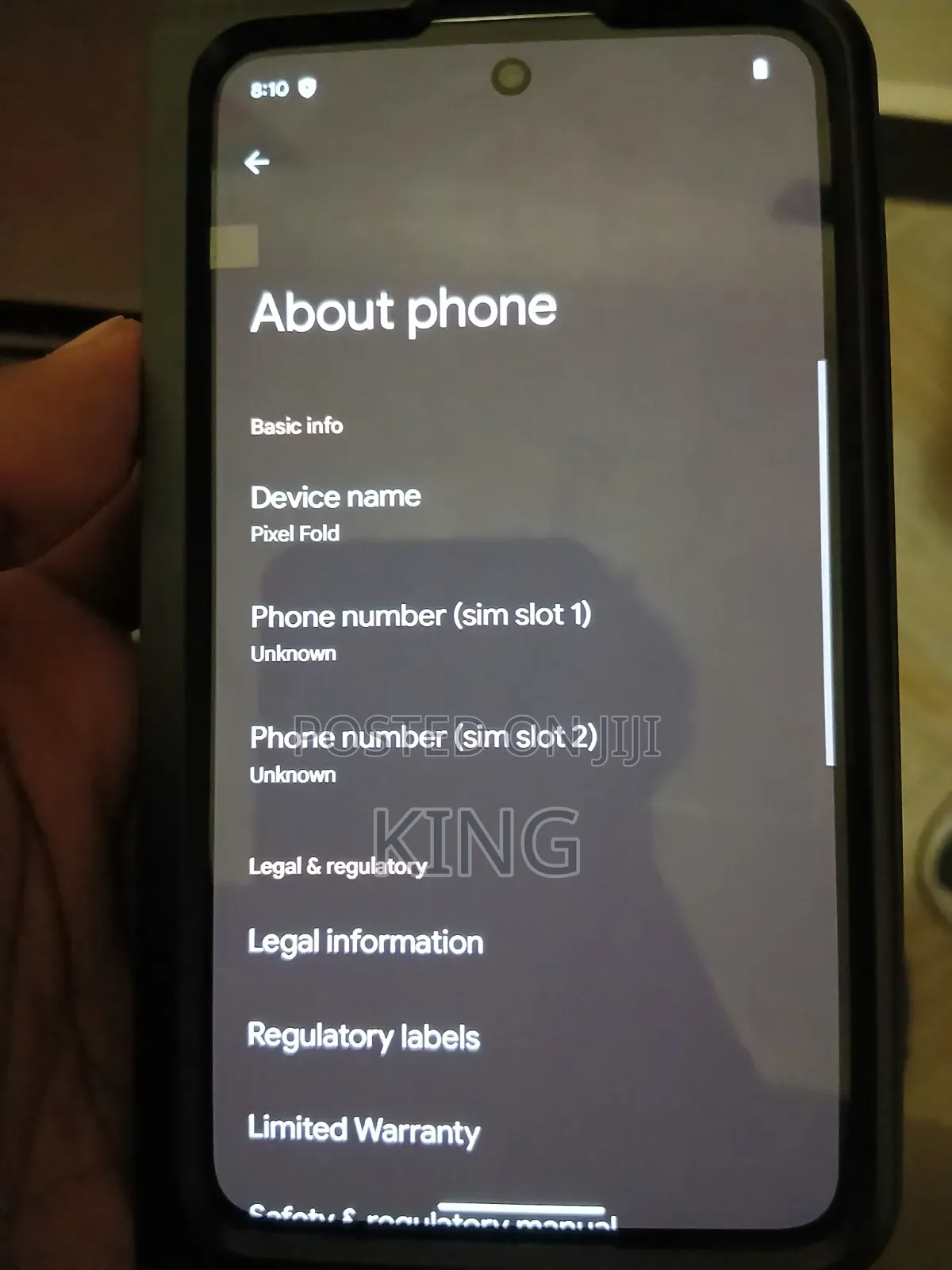 New Google Pixel Fold 256 GB Black