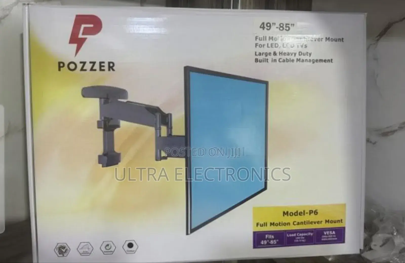 Wall Mount Pozzer P6 Is a Full-Motion Cantilever Designed for Large