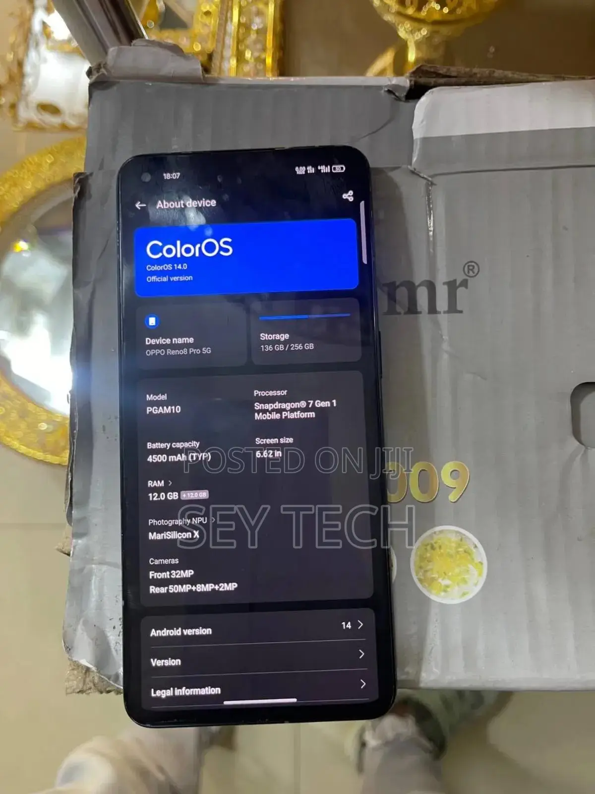 New Oppo Reno 256 GB Gold