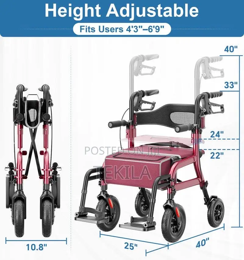 Homeland 2 in 1 Walker and Seater Wheelchair